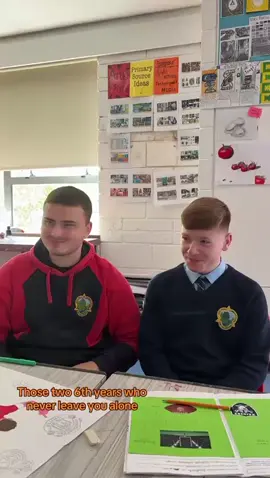 Those two sixth years that won’t leave you alone 👋 #relatable #fyp #schoollife #school 