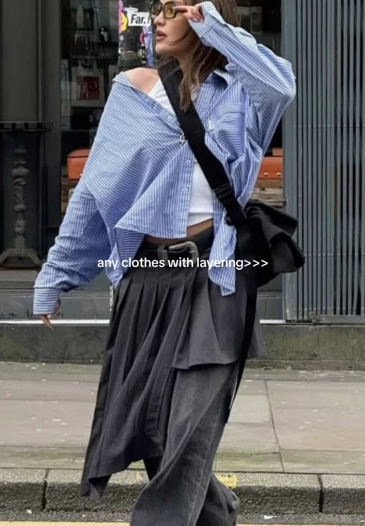 layering outfits is the key🔥 #layeringoutfits #outfit #fyp 