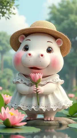 Cute little hippo . . . . . #cutecreatures #cuteanimals #cutecartoon #summervibes2025 