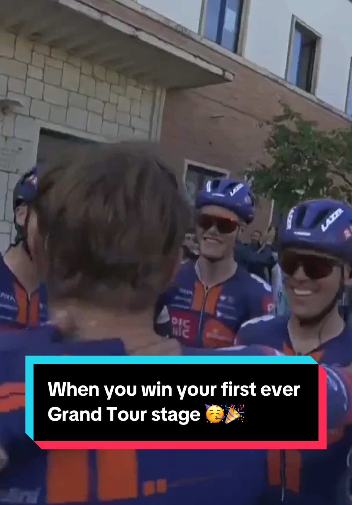 When you win your first Grand Tour stage 🤩🎉 #cycling #giro #giroditalia 