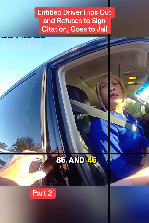 Entitled Driver Flips Out and Refuses to Sign Citation, Goes to Jail #cops #police #policeofficer #bodycam #crime #truecrime #truestory #foryou 