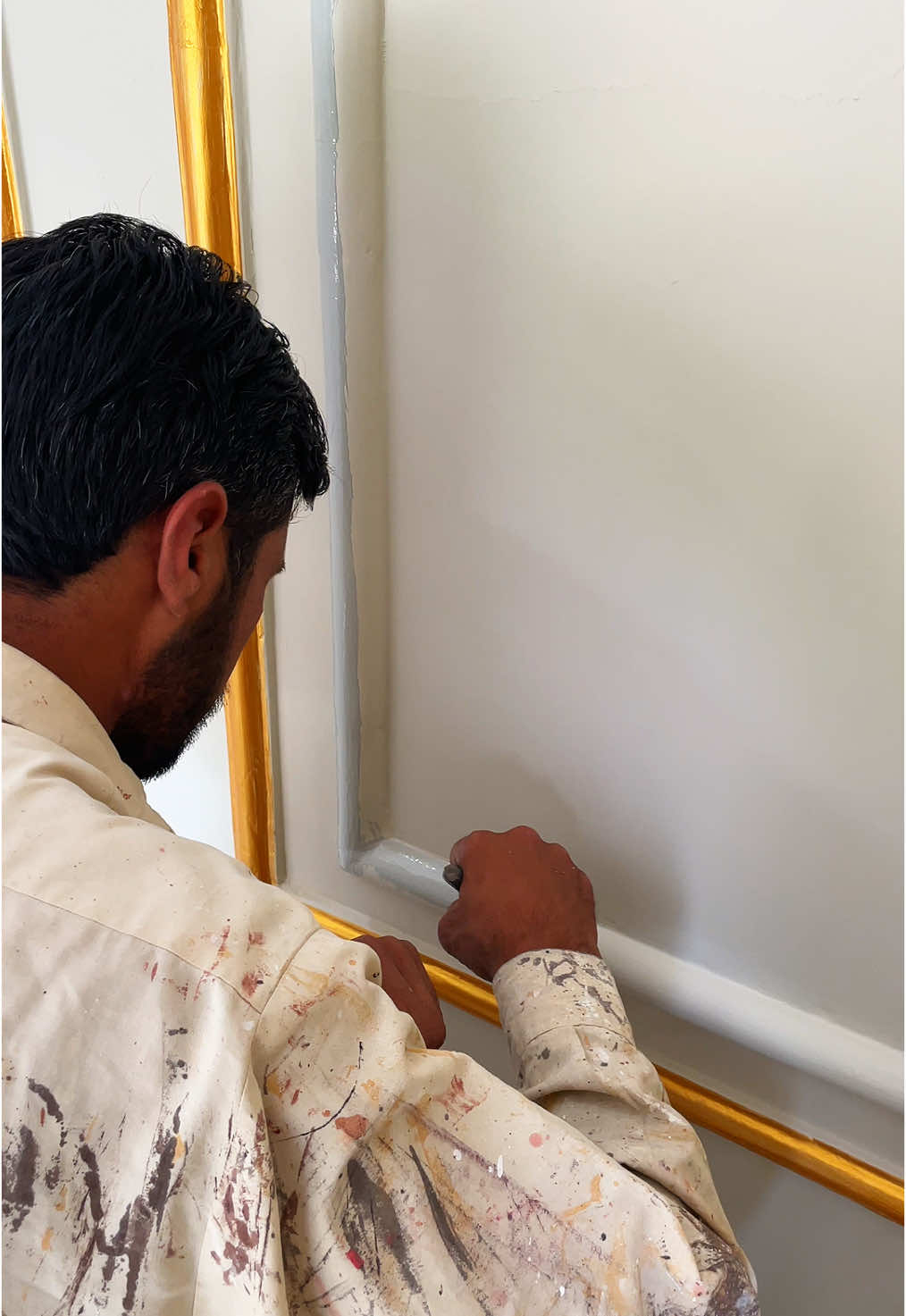 Pop Wall molding Psint Work#foryoupage❤️❤️ #fyp #fancylights #homedecor #akelectrical485 #unfreezemyacount #pop #wallmolding 