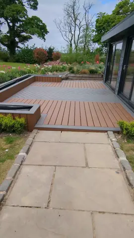 Trex Signature Composite Decking Walk Around 🔥🙌🏻 It was a pleasure to work in such a beautiful setting ☀️👌🏻 hopefully we did it justice with this deck 🤌🏻 #compositedecking #landscaping #summerhouse #gardenroom #gardenproject #trexdecking #outdoorliving