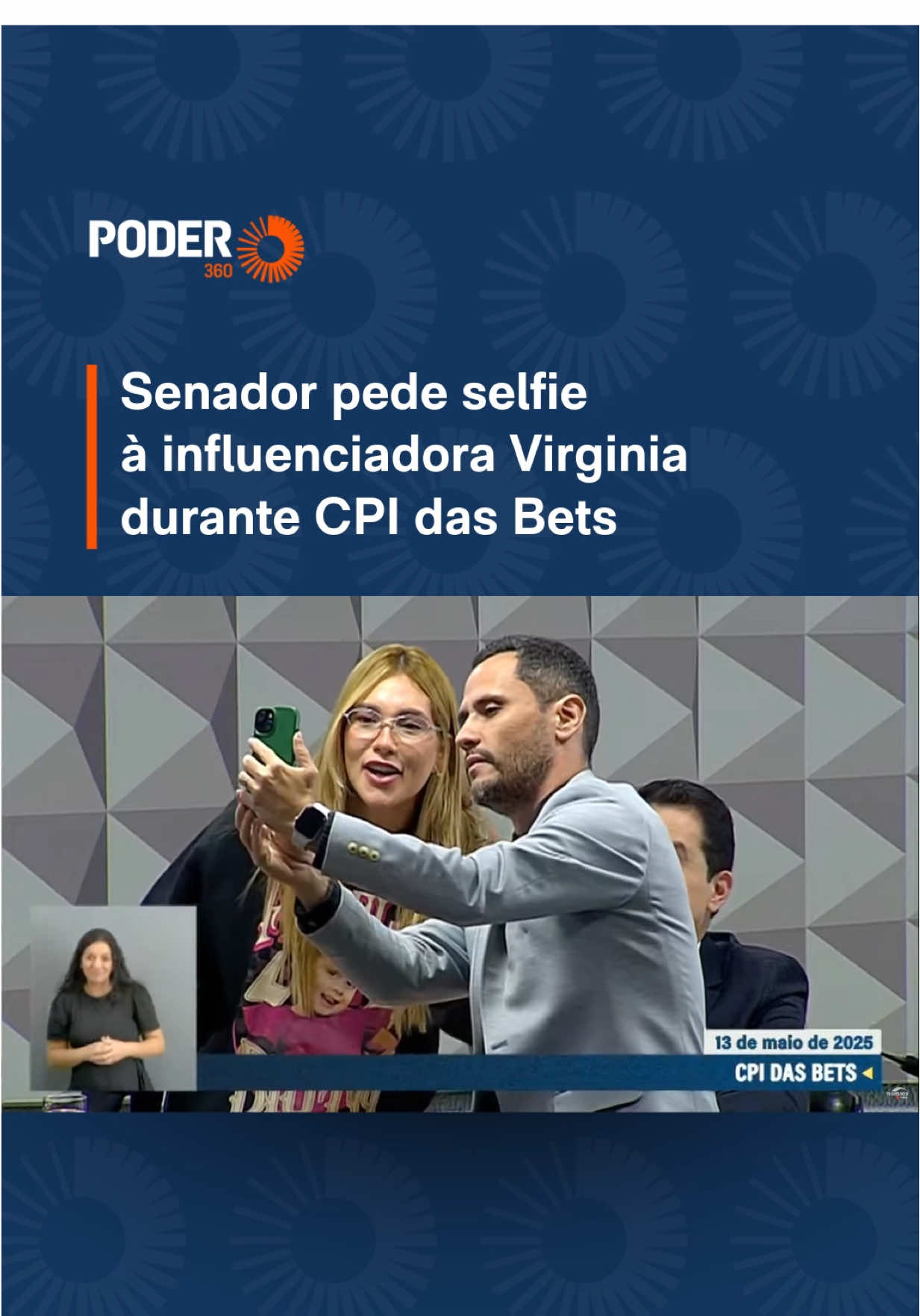 O senador Cleitinho (Republicanos-MG) pediu nesta 3ª feira (13.mai.2025) uma selfie à influenciadora Virginia Fonseca durante o depoimento dela na CPI das Bets no Senado. A foto foi tirada enquanto ela era questionada sobre sua participação em campanhas de apostas online. Cleitinho afirmou ser consumidor dos produtos da influenciadora e aproveitou a sessão para registrar o momento. Virgínia foi convocada pela senadora Soraya Thronicke (Podemos-MS), relatora da comissão. 🔍 Fique por dentro de tudo que é relevante: acesse o link na bio