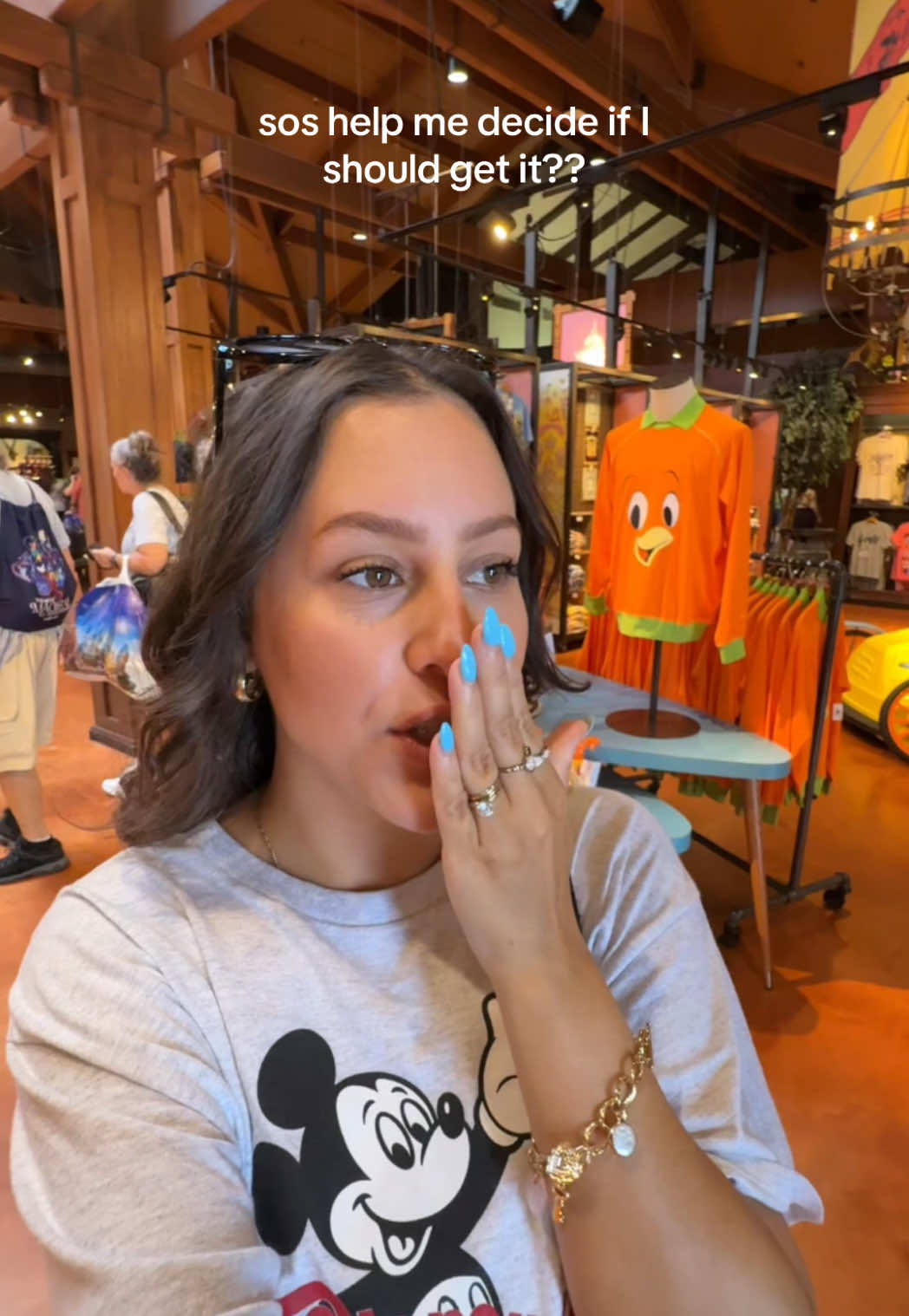 No because what size should I get?? #disneymerch #disneysprings #disneyvlog #disneylocal #wdw #disneyparks #disneyworld