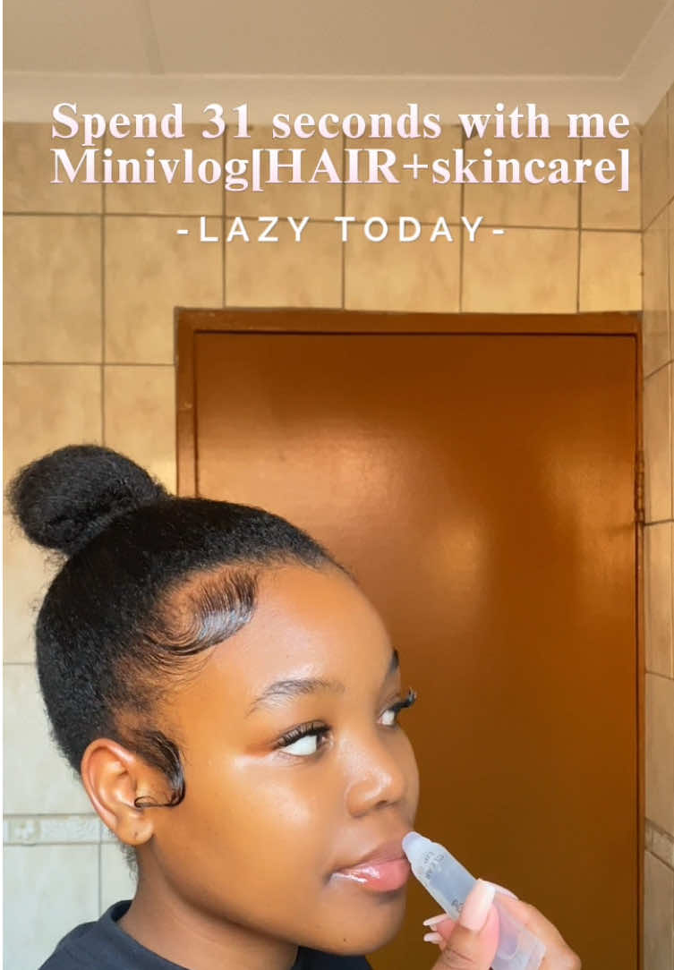 Lazy Tuesday, hope you enjoyy🥰#edgestutorial #fyp #blackhair #minivlog #skincare 