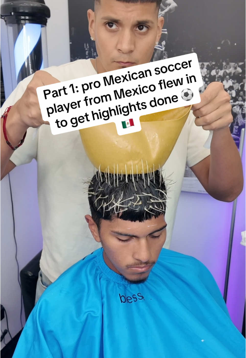 Which team does bro play for 😳😳😳#houstonbarber #labarber #dallasbarber #haircolor #haircolorhouston #viral #menshaircolor 