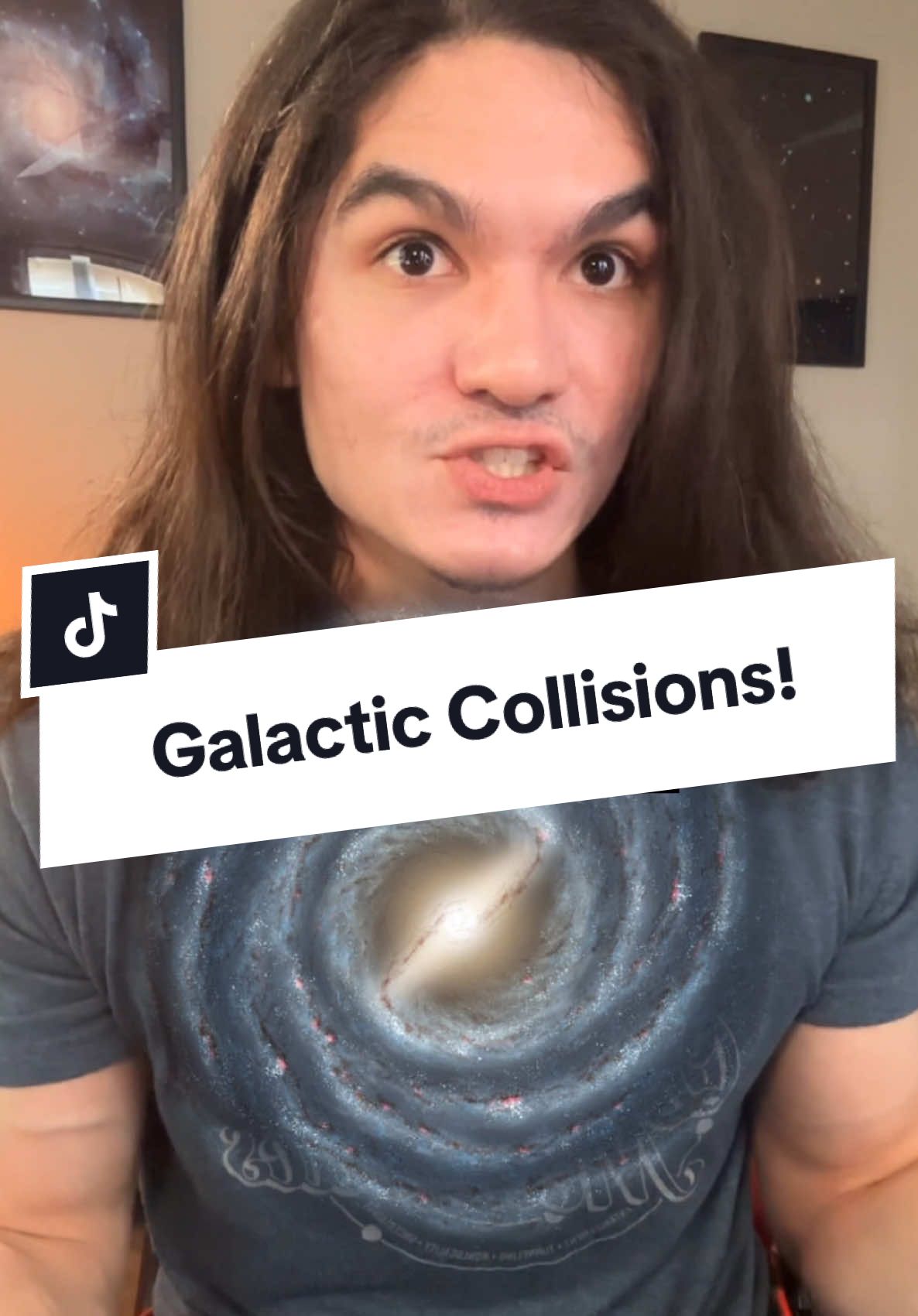 The size of stars compared to the space between them is incredibly tiny. When galaxies collide, the stars within them don’t! 🌌 #astronomytok #spacetok #physicstok #astrophysics 