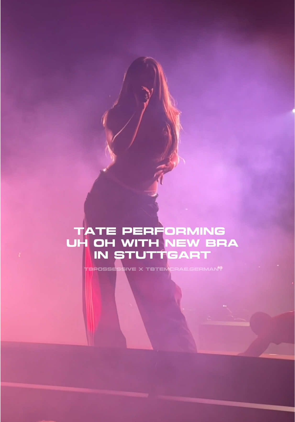 Tate performing uh oh with new bra color/outfit in Stuttgart, Germany! @t8temcrae.germany #misspossessivetour #tate #t8 #tatemcraeconcert #soclosetowhat #foryou #tatemcrae #misspossessive @tate mcrae @t8 hq 