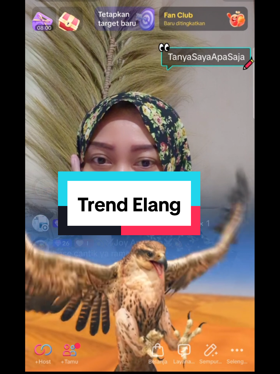 trendnya bener gini kan? astagfirullah gak ada habisnya ngikutin trend,, besok buat sndri versi makan gorengan sambil minum kopi 😅😅 #CapCut #tiktoklive #trending #elang #trendelang #tiktokindonesia #gift #LIVE #TikTokLIVE 