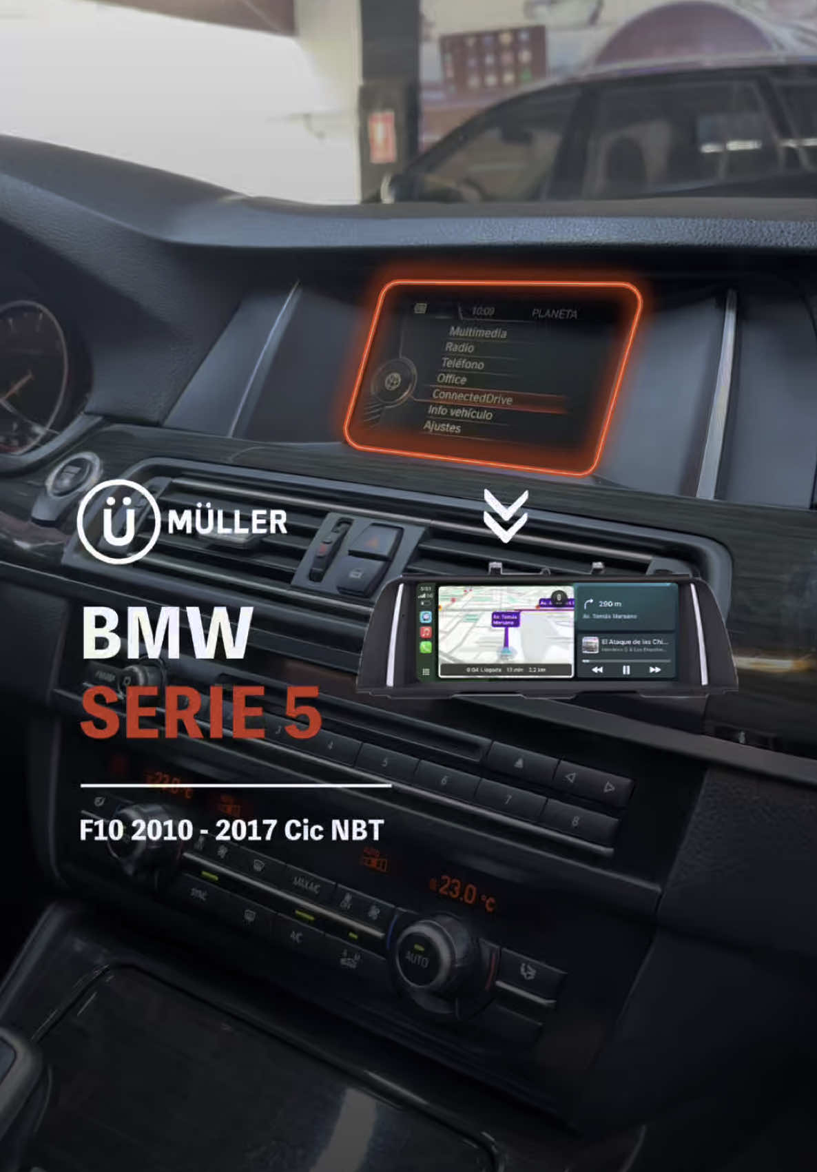 ¿Tu BMW aún con pantalla chica y sin conectividad? En Dipcar le instalamos una pantalla Müller: plug and play, sin cortar cables, 100% compatible con el sistema original. Ahora tiene CarPlay y Android Auto inalámbrico… ¡y hasta YouTube en el tablero! Conéctate sin miedo, que en Dipcar lo hacemos como debe ser. Hashtags para TikTok: #BMWLife #PantallaMüller #Dipcar #CarPlayWireless #AndroidAutoWireless #BMWUpgrade #TecnologíaEnTuAuto #PantallaNueva #YouTubeEnElCarro #InstalaciónDipcar #BMWSerie5 #CarMods #AutoTech #LimaCars #ConectividadSinLímites
