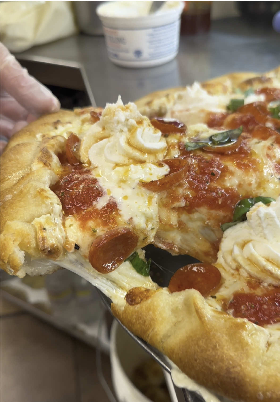 Check out our NEW Stuffed Burrata Crust Deep Dish Pan Pizza!!! Pepperoni, stracciatella, Marinara, Ricotta, Hot Honey— You can’t go wrong!!😋  #pizza #pizzalover #pizzeria #pappardellespizza #italia #italianfood #italian #bethpage #bethpagenewyork #longisland #longislandnewyork #newyork #nyc #nycfood #nassaucounty #Foodie #foodtiktok #FoodTok #yummy #fyp #foryoupage #foryourpage #foryoupageofficiall #4u  #foodblogger #review #FoodLover #new #family #familybusiness #local #localbusiness #nassaucountyfoodies #nasssaucountypizza #longislandfoodie #longislandeats #longislandpizza #newyorkpizza #foodlovers #foodporn