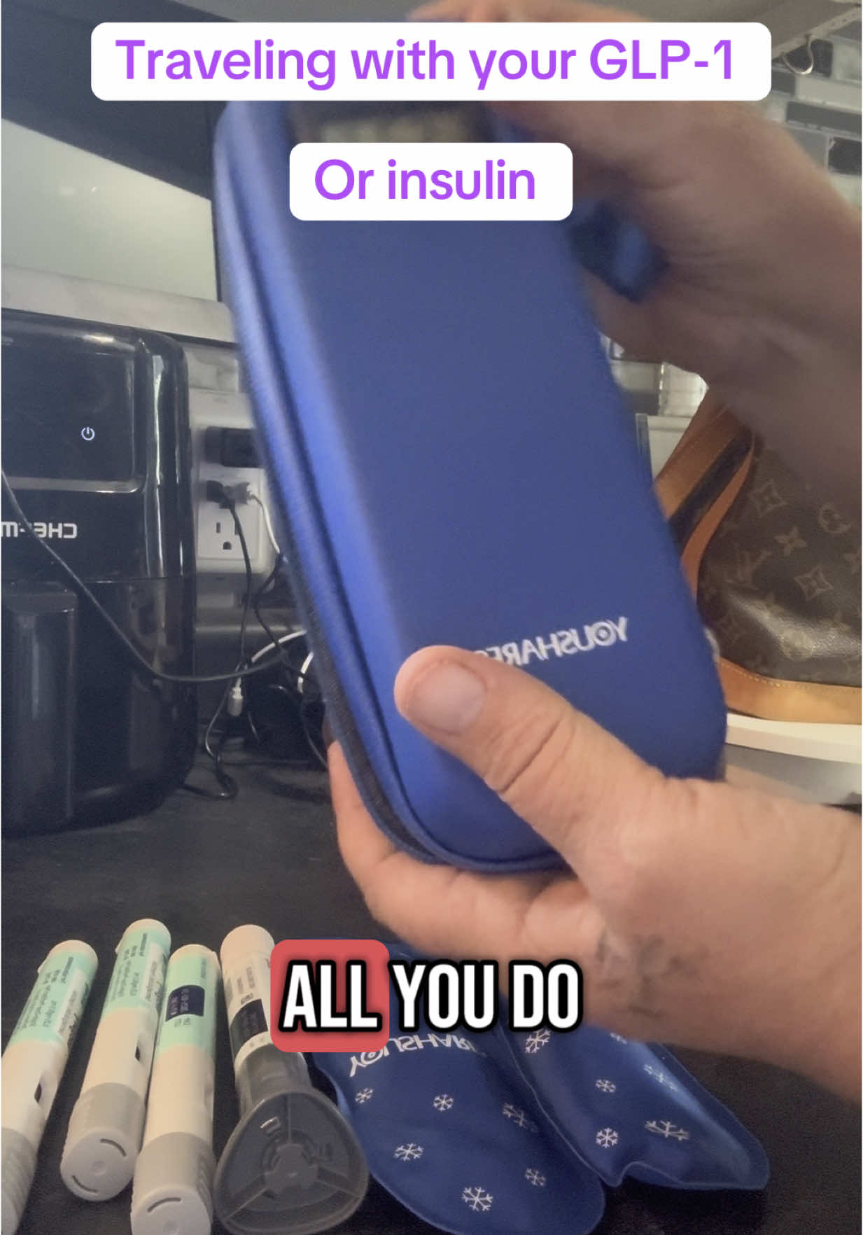If you’re traveling with your GLP-1 or insulin you need this #glp1 #travel #insulin #travelessentials #cold #storage #medication #med #cooler #vacation #trip #flying #tsa 