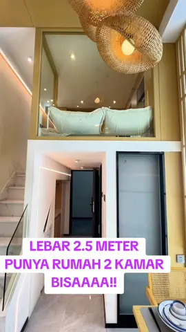 rumah lebar 2.5 meter punya 2 kamar #rumahmungil #desainrumahminimalis #rumahmini #idedesainrumah 