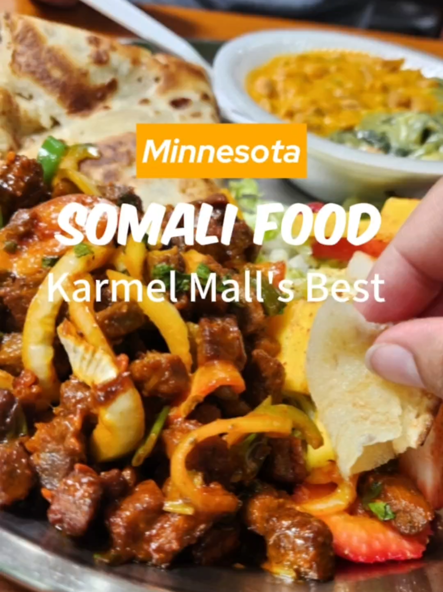 I'm not Somali so who am I except a mere halal food enthusiast to say this was too delicious. Save if you ever find yourself wandering Karmel Mall in search for a new hijab, a haircut, or a sambusa. The sambusas and watermelon drinks are not pictured but 🔥.  #somali #somalifood #twincities #minneapolisfoodie #halalminneappolis 
