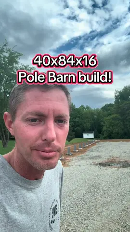 Footers are in! Follow along for our 40x84x16 Pole Barn build. #polebarn #barn #barndominium #shop #workshop #polebarns #homestead #farm #cincinnati #lawrenceburg #crittercam #fyp #foryou #foryourpage #fypage #fypシ  #fypシ゚viral #viralvideo #tiktok #follow #newconstruction #ownerbuilder 