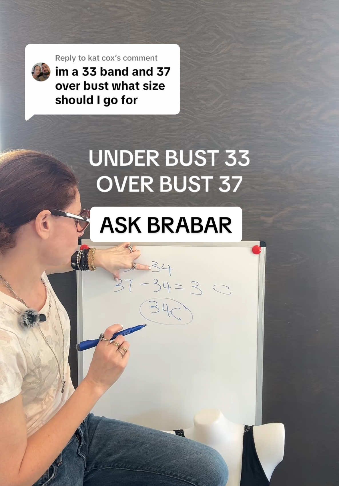 Replying to @kat cox under bust 33 / over bust 37 - what is your size? #askbrabar #brasizingbasics #brasizinghelp #brabarmovement 