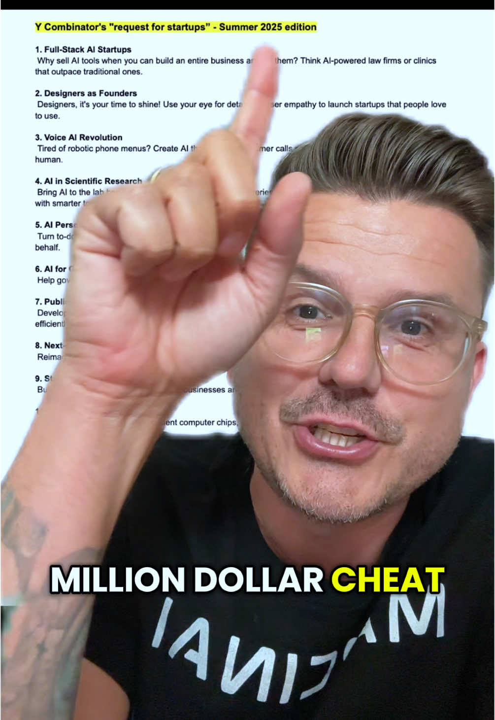 #greenscreen 1 million dollar AI cheatcode just dropped. Y Combinator literally released the top requested AI startup ideas for Summer 2025. This is not a drill. They’re telling you exactly what to build. If you’ve been sitting around waiting for a sign, this is it. No more gatekeeping. No more guessing. No more excuses. The future of AI is happening right now. From AI copilots to vertical SaaS, AI agents to low code dev tools, this is the biggest opportunity of your life to build something world changing. You don’t need to be a developer. You don’t need funding. You just need speed, execution, and this list. Use this to launch your AI startup, build a no code MVP, automate entire workflows, or create a tool that solves real problems using LLMs, agents, or embeddings. This is your free blueprint. #ai #aistartup #nocode #startuplife #buildinpublic #chatgpt #openai #aidevelopment #milliondollaridea #saasideas #nocodedevelopment #aifuture #gptbuilder #automationtools #ycombinator #founderlife #startuptips #futureofwork #llmtools #gpt4 #aibusiness #indiehacker #techtrends #buildermindset 