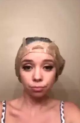 My sister used a Kroger bag to bleach her hair and the logo came off on her head happy Monday #fyp #viral