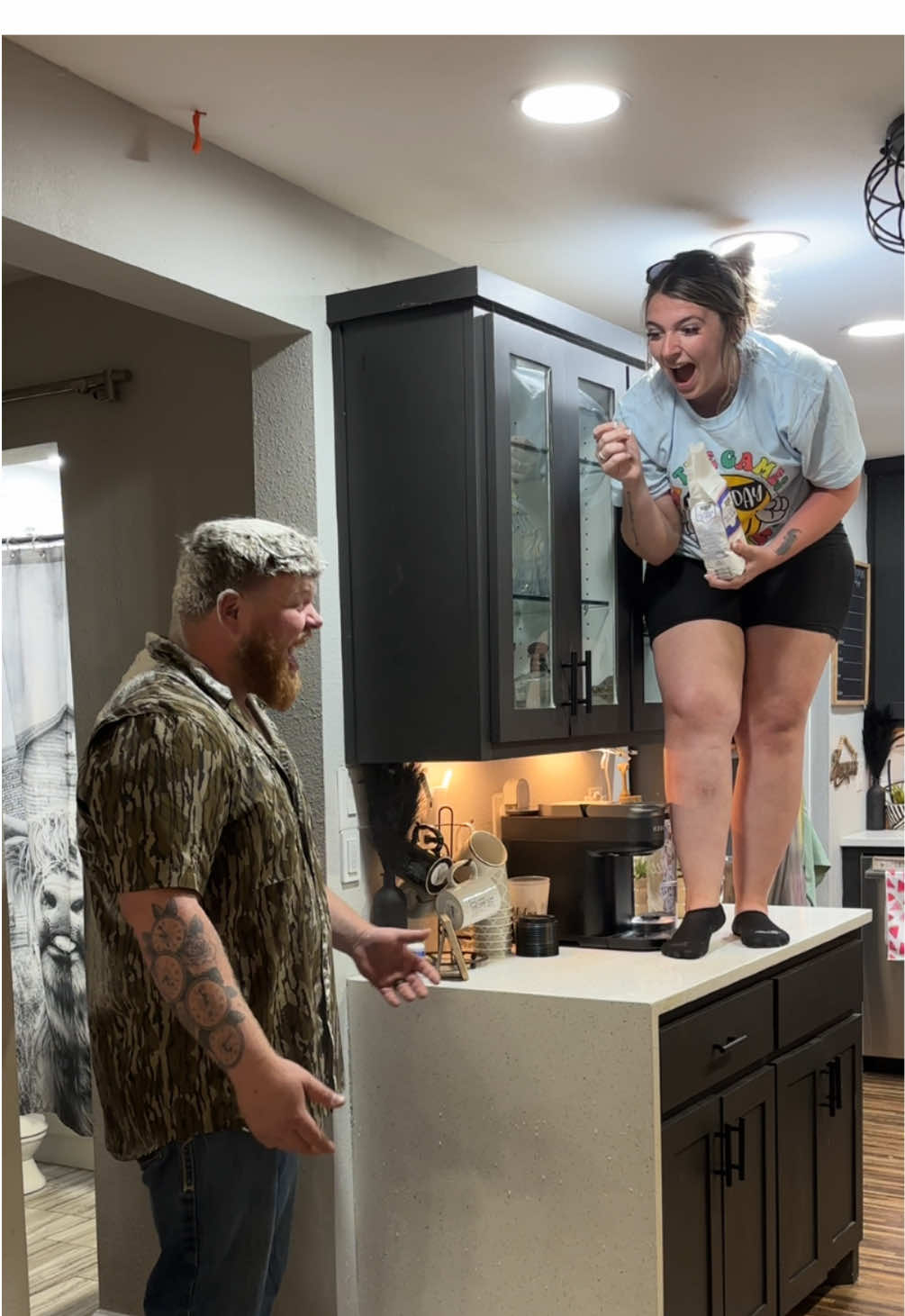 “Where is it at?”🤣 he is starting to catch on #couplehumor #comedy #funny #marriedlife #husbandwife #Love #couplecomedy #lol #prank #humor 