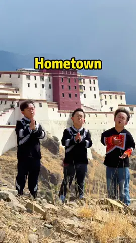 On the top of the mountain in Shigatse, sing Mr. Han Hong's 