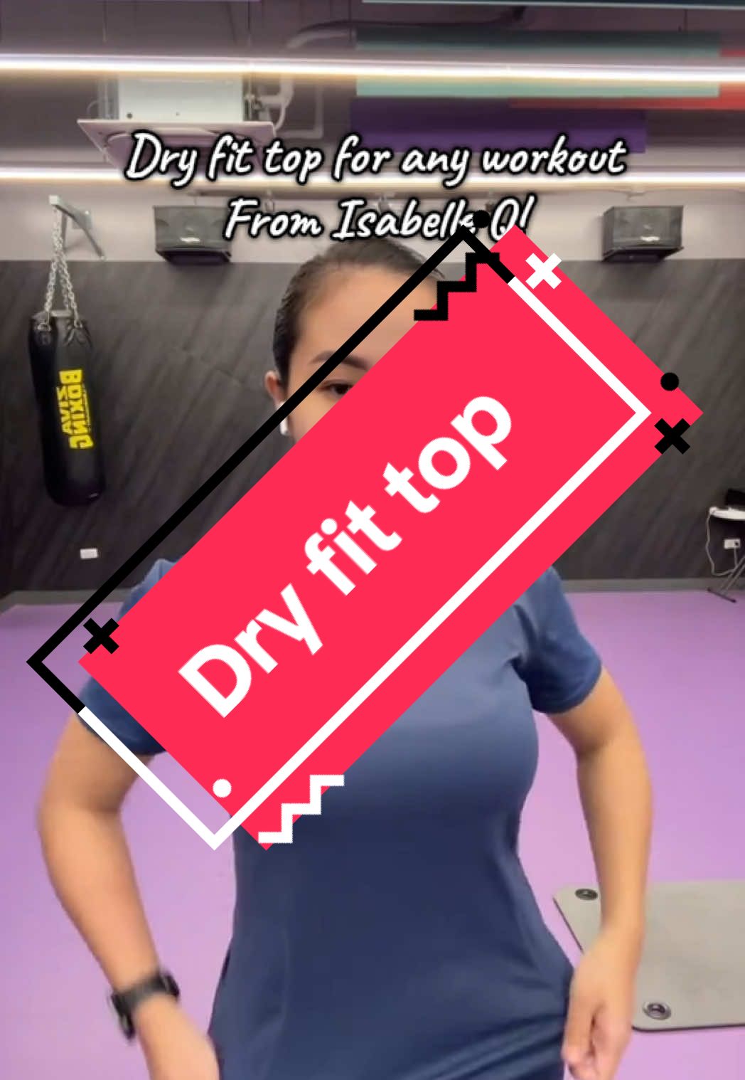 Dry fit top for any workout from@Isabelle.Q shop very comfortable even sa heavy workout, makapal hindi manipis, aesthetic pa #dryfit #workouttop #workoutoutfit #stretchable #isabelleq 