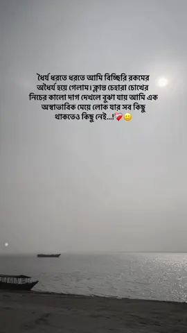 ধৈর্য ধরতে ধরতে আমি বিচ্ছিরি রকমের অধৈর্য হয়ে গেলাম।ক্লান্ত চেহেরা চোখের নিচের কালো দাগ দেখলে বুঝা যায় আমি এক অস্বাভাবিক মেয়ে লোক যার সব কিছু থাকতেও কিছু নেই#foryou #foryoupage #tiktok #viral?video 