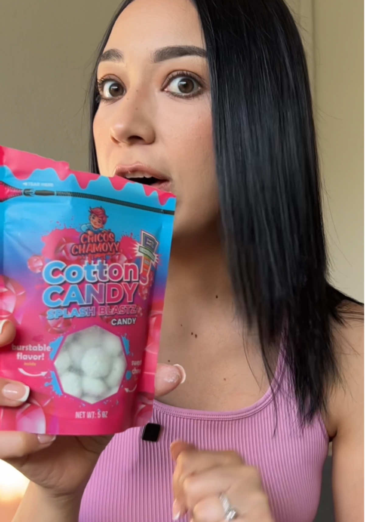 Cotton candy gusher gummies 🤯 🍭 #cottoncandy #cottoncandygushers #gushers #sourcandy #candytok 