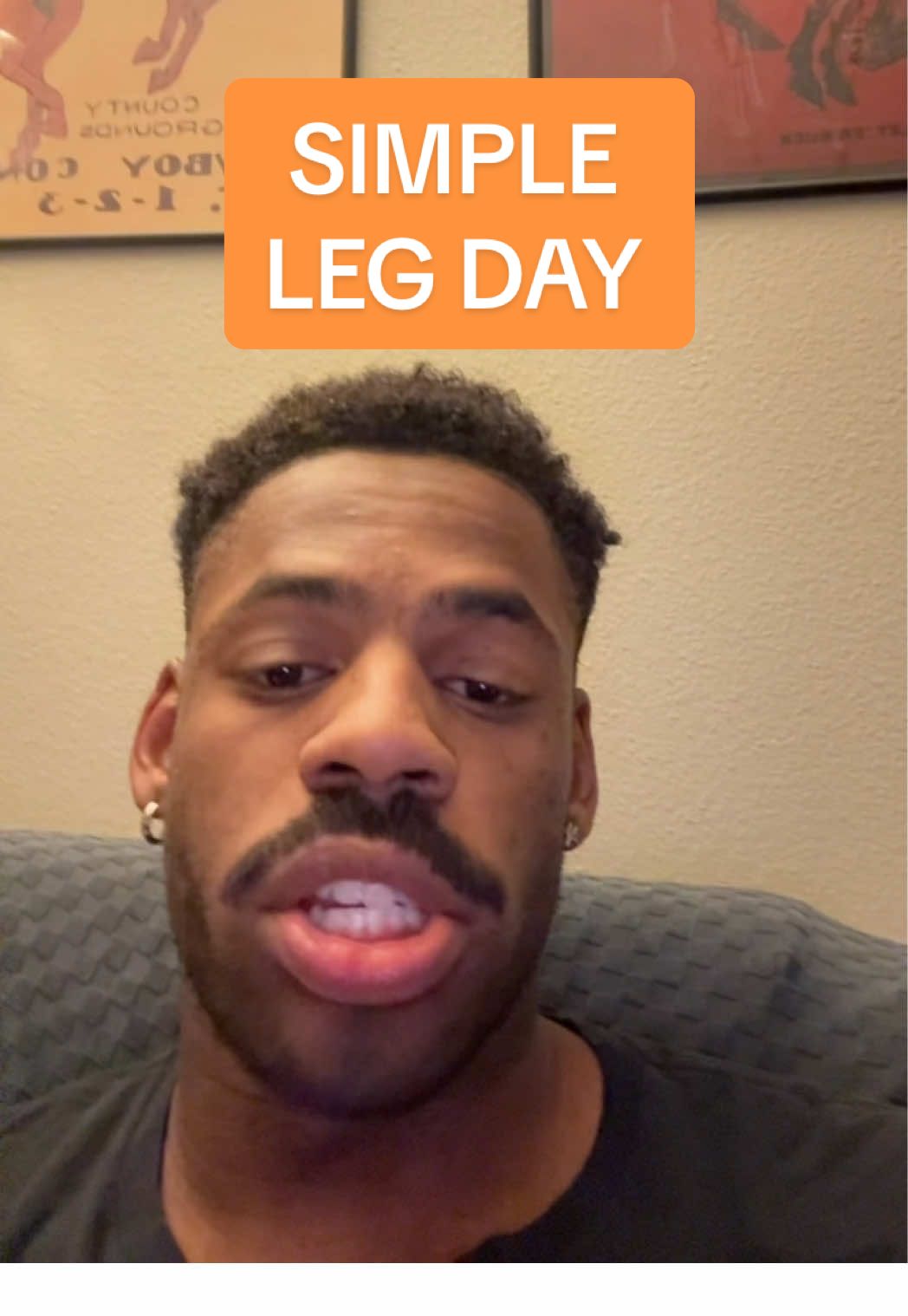 SIMPLE BEGINNER LEG WORKOUT  Machine Only Leg Day:  -Leg Press  -Quad Extension -Hamstring Curl  -Calf Raise  1 Warm up set, 2 working sets for everying 6-10 reps per set. Ideally hit failure or get within one rep of failure on every set 