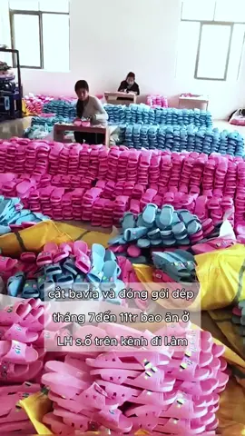 cắt bavia và đóng gói giày dép #xuhuong #tuyendung #vieclamhanoi #giaydep #viral