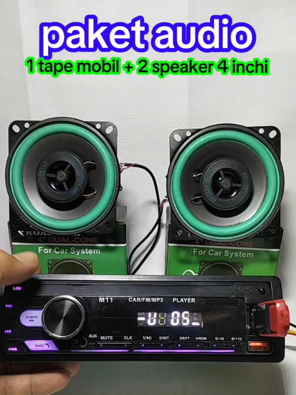paket audio tape mobil + 2 speaker 4 inchi. #fyppppppppppppppppppppppp #viral #junetbali #gitalaksmi13 #fyp #sanjaya10 #junet999 #tapemobil #tapemobildanspeaker 