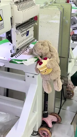 The little legs jiggling is everything 😭 Behind the scenes of birthday bunny getting a custom greeting on its ear.  @Jellycat #birthdaybunny #jellycat #bashfulbunny #jellycatindonesia #jellycat #embroidery