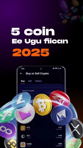 wa kuwee 5 coin ee loo saadlinayo inay noqon karaa kuwa ugu badan ee sameya sara ukac badan  2025#somalitiktok #InvestSmart #CryptoBasics #Cryptocurrency #CryptoTikTok 