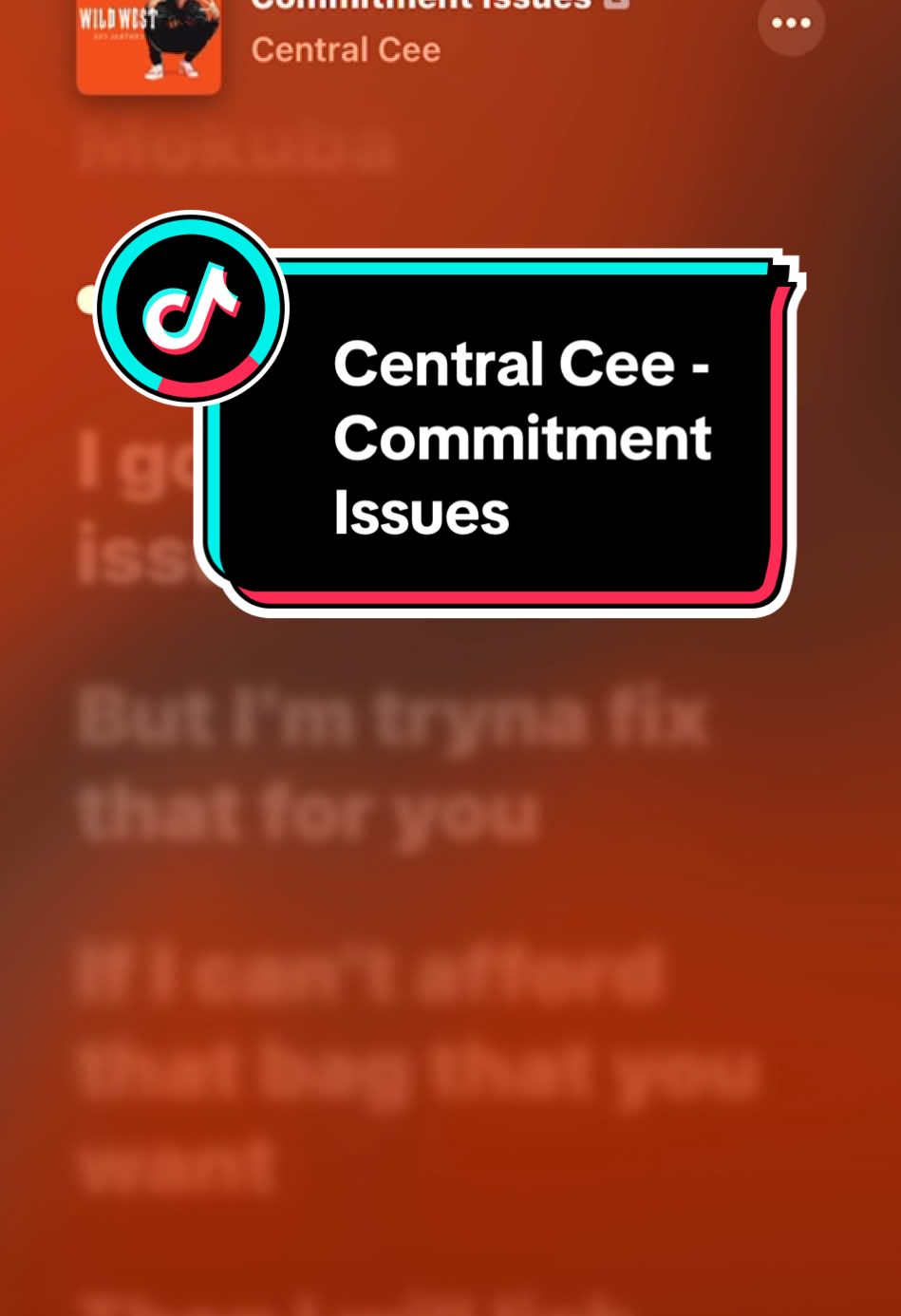 Central Cee - Commitment Issues #foryoupage #fyp #fypシ゚ #tik_tok #musiclyrics #lyrics_songs #song #centralcee 