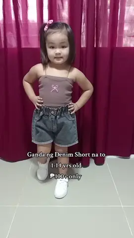 Ang Ganda ng Denim Short na to, pwde mo i partner kahit anong color ng top 🫰 #denimshort #kidsdenimshort #kidsshort #fyp #fypage 