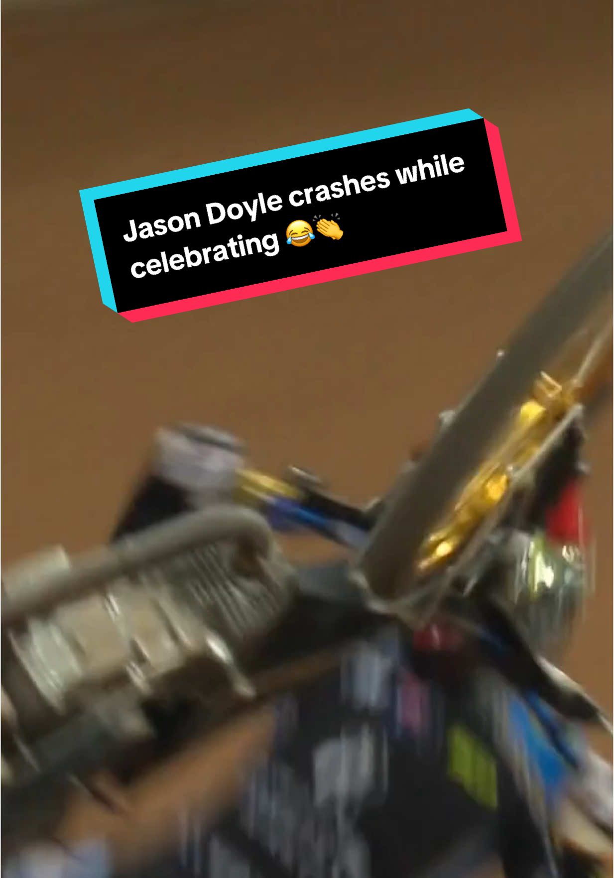 The 2024 #WarsawSGP 🇵🇱 race winner, Jason Doyle! 🥇 He waited SEVEN YEARS between wins, and celebrated in fantastic fashion 👏😂 #SpeedwayGP  #racing #bike #Motorsport #motorcycle