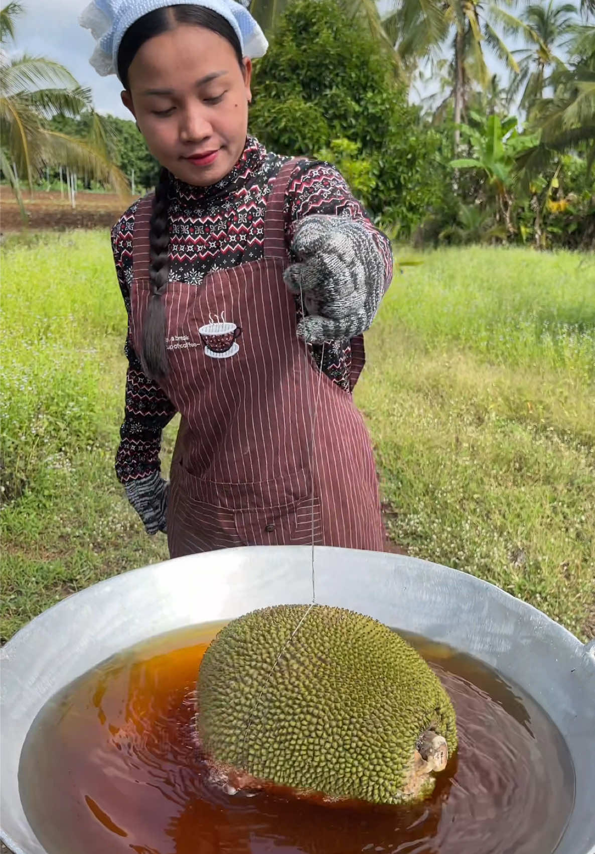 Jackfruit + Hot Oil = Unexpected Magic! #FoodTok #viral #quickrecipes #easydinner #jvcookingasmr 