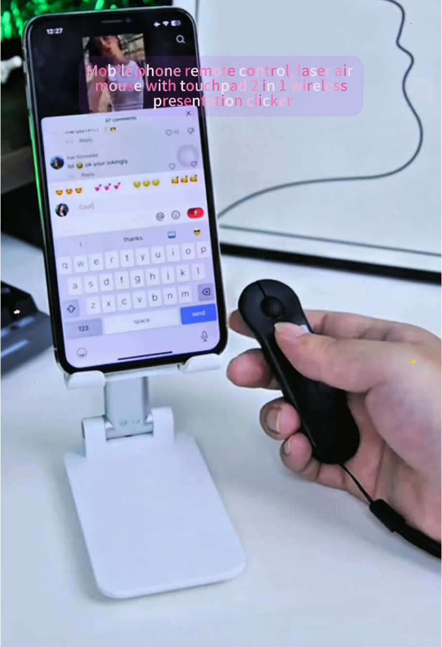I just found an awesome phone remote control! It even works as an air mouse for your computer—truly a game-changer for lazy people! #scrollingring #scrolling #coolgadgets #computermouse #remotecontrol #tiktokscroller #scroller #phoneremotecontrol #doomscrolling #tiktokshopmothersday