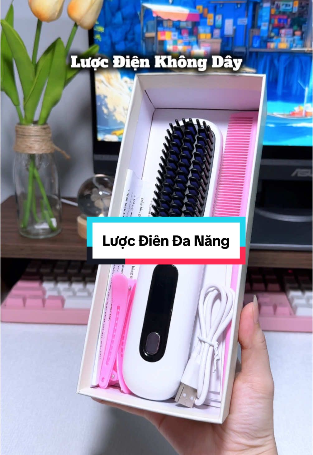 Chị em nào cũng nên có cho mình chiếc lược chải điện không dây này nha cực tiện lợi un😍#luocdienchaitoc #luocdienionam #luocdienkhongday #luocdiendanang #review #trangshop65  @Trang Ơi  @Trang Ơi  @Trang Ơi 