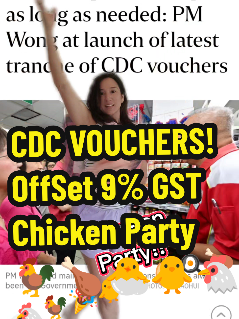 chicken party cdc vouchers off set 9 percent gst
