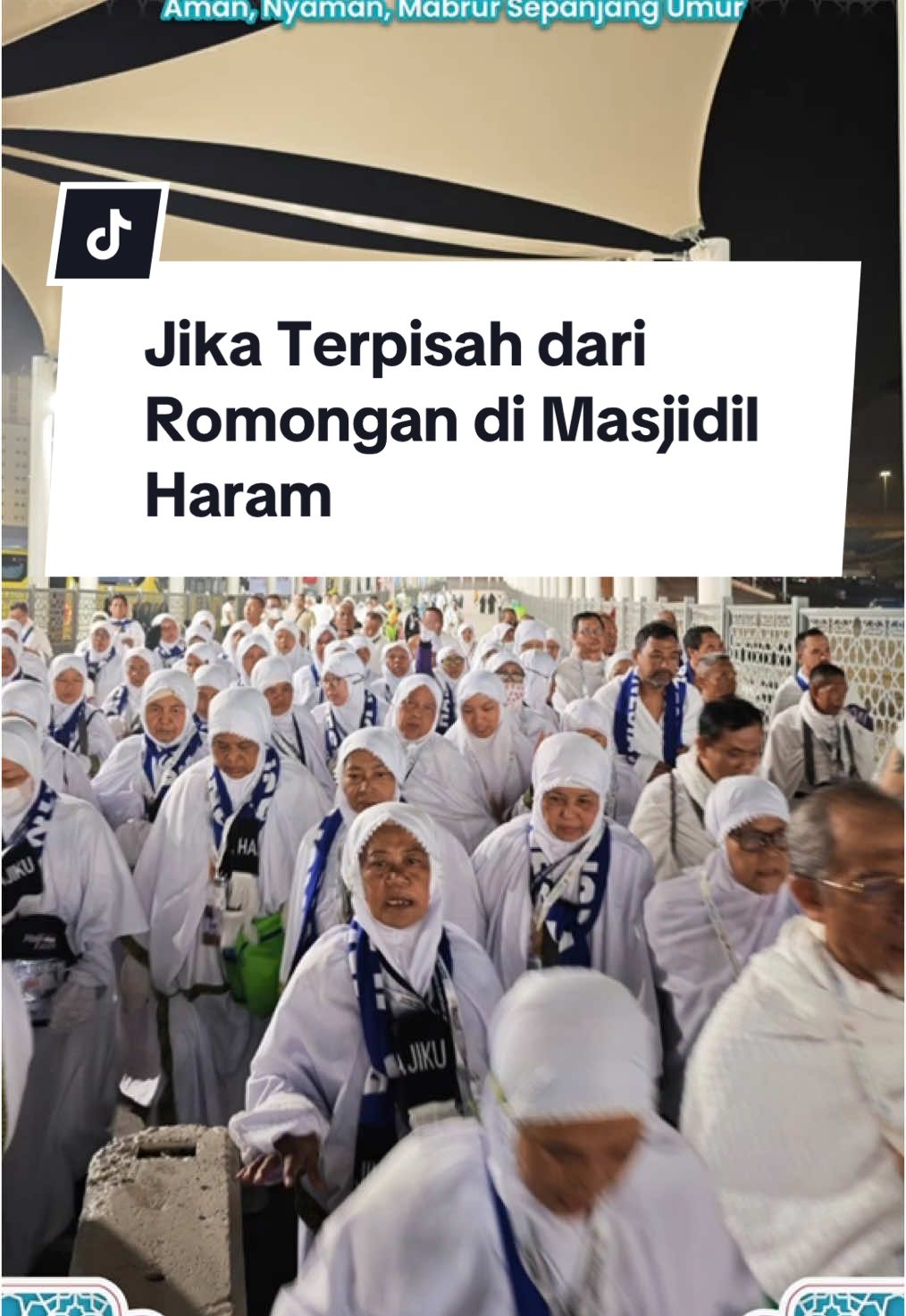Info ini perlu diketahui seluruh jemaah. Karena ketenangan dan informasi yang tepat bisa jadi penyelamat. Jemaah Haji Indonesia terpisah dari rombongan saat di Masjidilharam? Jangan panik! Ada dua hal penting yang perlu diingat: 1. Ingat baik-baik pintu masuk awal. 2. Atau, segera cari petugas haji berpakaian ihram dengan tanda “PETUGAS HAJI”. PPIH Seksus Haram standby di 9 titik pos sekitar Masjidil Haram. #Haji2025 #AmanNyamanMambrurSepanjangUmur