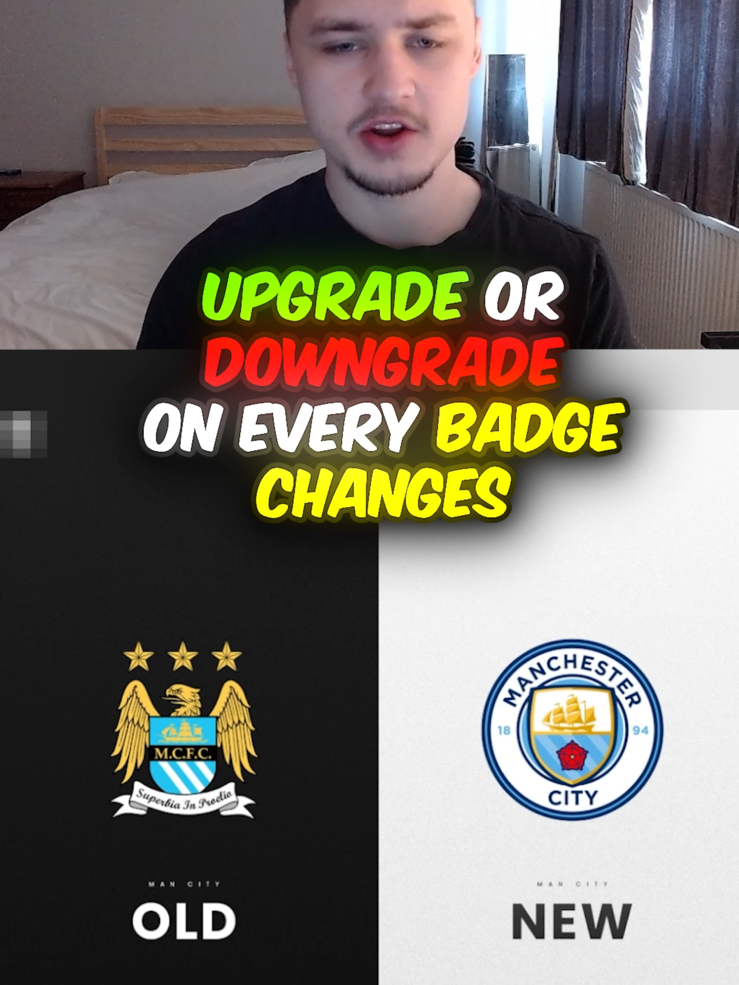 Upgrade Vs Downgrade for every single recent badge change #footballtiktok #PremierLeague #championsleague #football