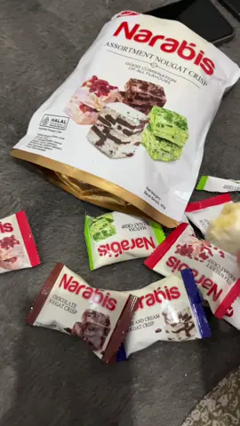 Nougat viral tapi baru coba sekarang dan ternyata rasanya enak bgtt pliss wajib coba😭😍 #narabis #nougat #fyp #cemilanviral 
