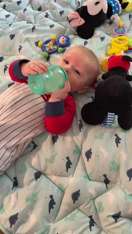 He smiles so big at the end 🙃 Not to mention, you can throw it right in your washer and your dryer! It’s made out of polyester #fyp #sahm #blessedmama❤ 