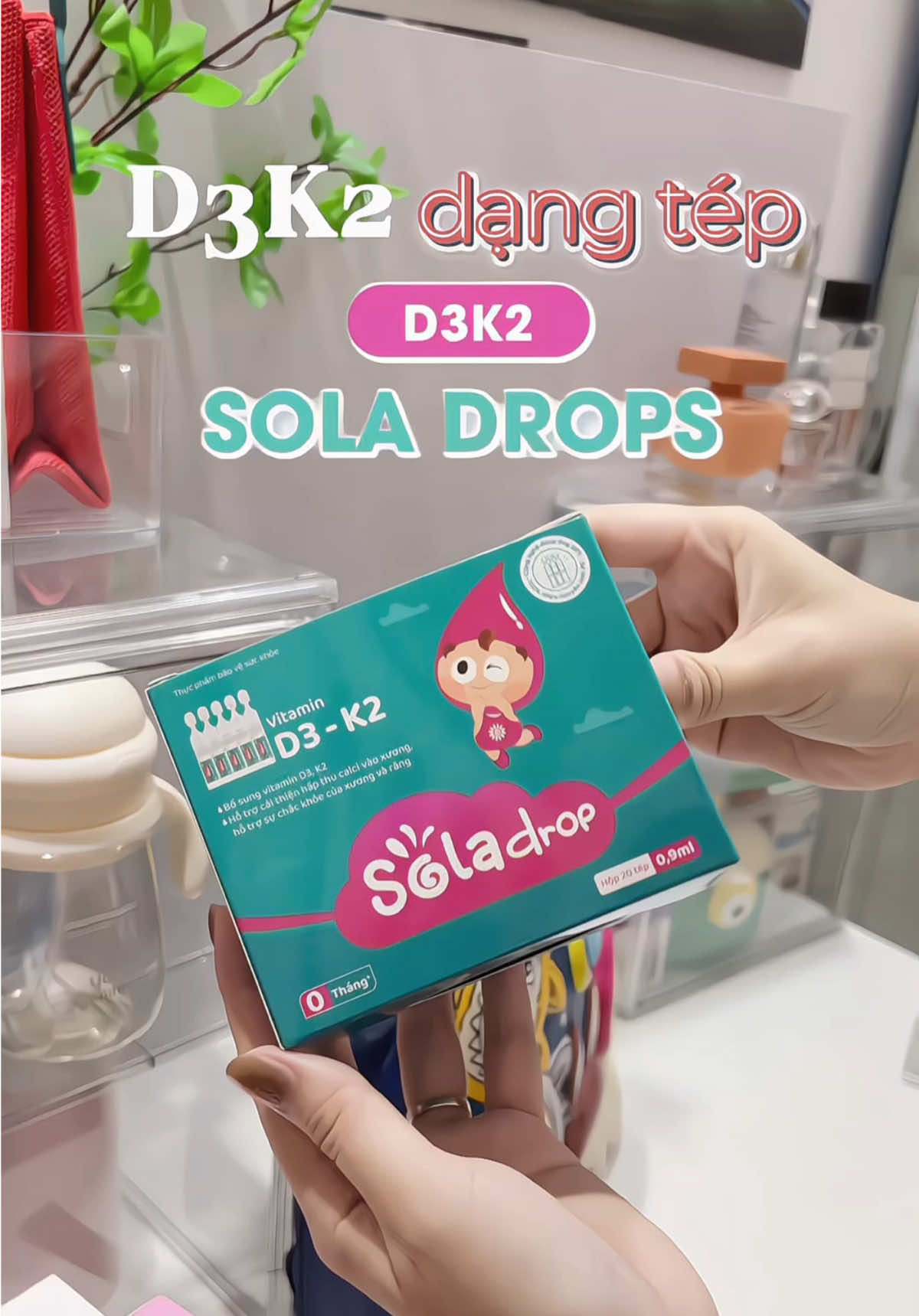 D3K2 dạng Tép đầu tiên tại Việt Nam, tiện lợi - an toàn và chất lượng cao ba mẹ yên tâm sử dụng cho bé nhaaa #d3k2 #novocare #soladrop #phattrienchieucao #rangmiengchackhoe #d3k2dangtep #suckhoe #momlife 