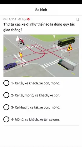 Cách đi đúng khi gặp biển báo đường ưu tiên #thibangb2 #biquyetthilado #hoclaixe #meothibanglaioto #sahinhbanglaixeb2 #mophong #laixeantoan #lythuyet600cau #thibangb1 