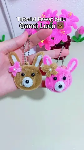 Dari kawat bulu bisa bikin gantungan lucu 🐻 #gantungankunci #tutorialkawatbulu #ganci #tutorial #keychain #handmade #fyp 