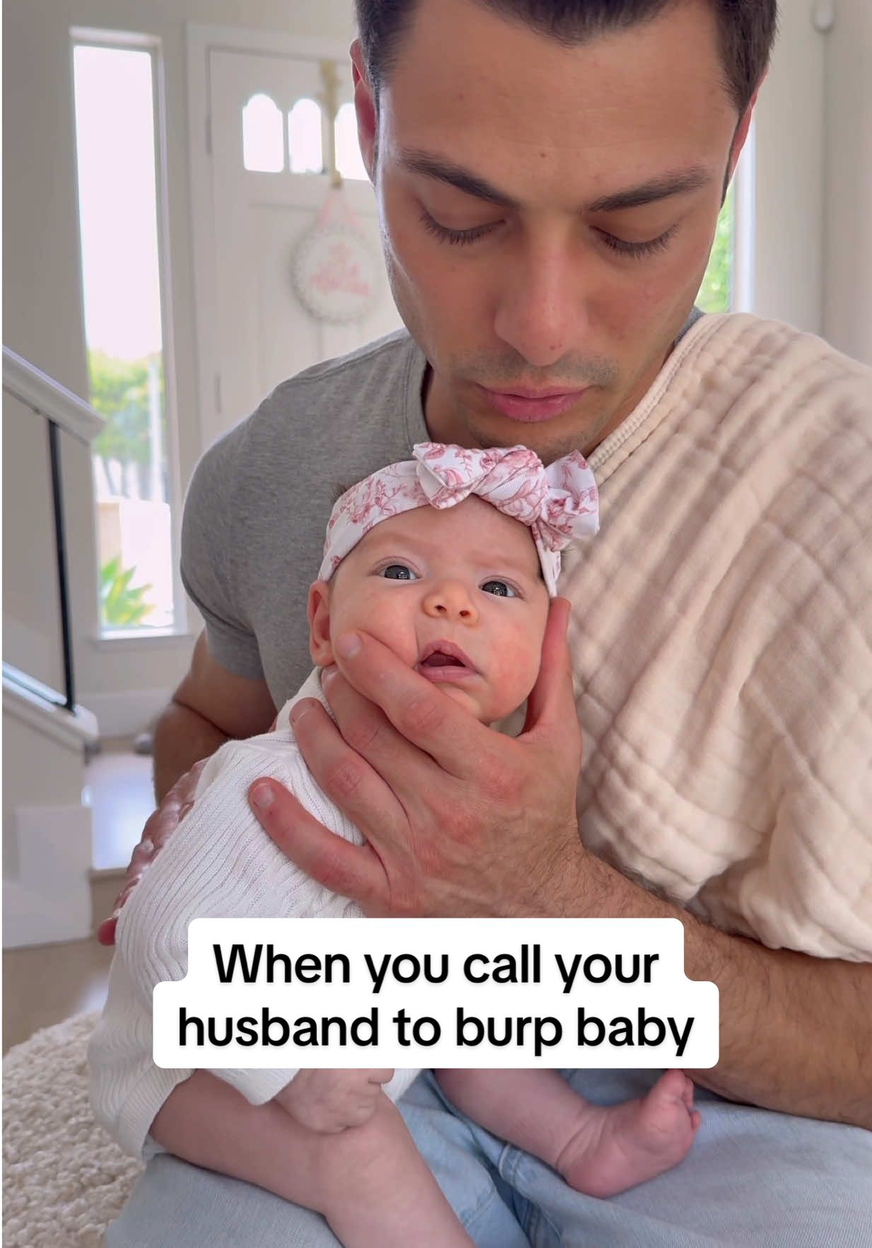 Dads get the best burps 😂 #husbandwife #family #fyp 