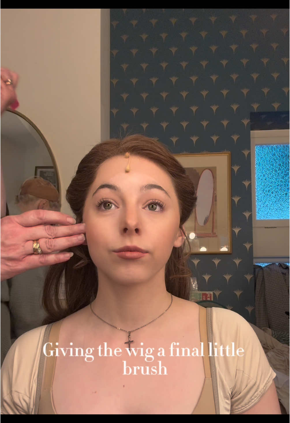 A Cosette get ready with me! #lesmiserables #westend #grwm #makeuptutorial #wig #actor #dayinmylife #routine #theatrekid #broadway #theatretiktok #dreamjob #singer #cosette #backstage #behindthescene #wiggie #narrator 