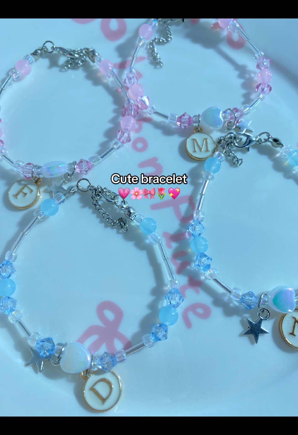 Bisa request huruf digelang🌷 #fyp #bracelet #gelangcouple #foryou #you 